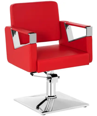 Fauteuil de barbier - 445 - 550 mm - 200 kg - Rouge