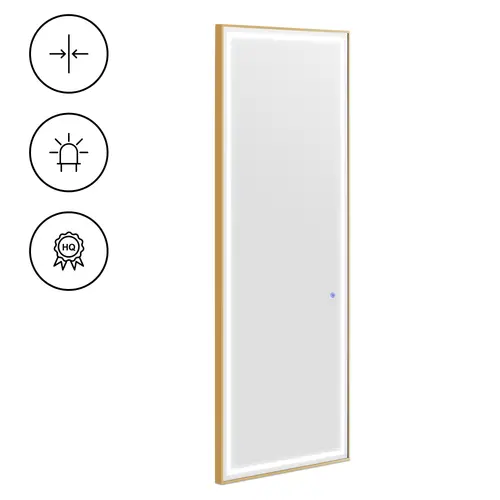 Poste de coiffure - éclairage LED - ultra-plat - rectangulaire - 70 x 4 x 180 cm