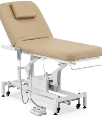 Table de massage électrique - 2 moteurs - 150 kg - Beige foncé