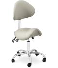 Siège-selle de cheval - Dossier et siège réglables en hauteur - 55 - 69 cm - 150 kg - Gris, Argent