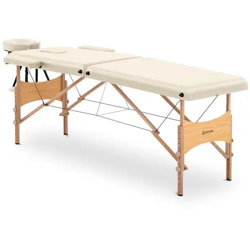 table de massage pliante - 185 x 60 x 63-86 cm - 227 kg - Beige