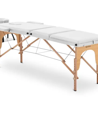 Table de massage pliante - 185 x 60 x 62 cm - 227 kg - Blanc