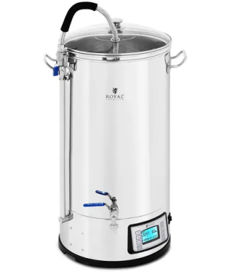 Cuve de brassage - 50 l - 3,000 W - 25 - 100 ° C - Acier inoxydable - Écran LCD - Minuterie