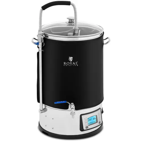 Cuve de brassage avec isolation - 30 L - 2500 W - 25 - 100 °C - Acier inoxydable - Écran LCD - Minuterie