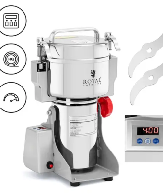 Moulin à épices électrique - 800 g - 17 x 9 cm - 2100 W - numérique - Royal Catering