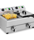 Friteuse électrique - 2 x 10 litres - robinets de vidange - 230 V