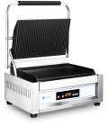 Machine à panini rainurée - Royal Catering - 2,200 W - Grandes plaques