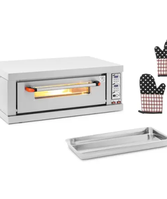 Four à pizza électrique - 1 chambre de cuisson - 3200 W - Minuterie - Royal Catering