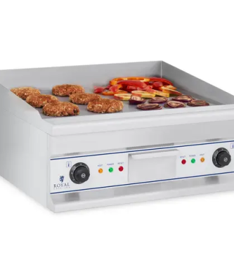 Double plancha électrique - 60 cm - lisse - 2 × 3.750 W