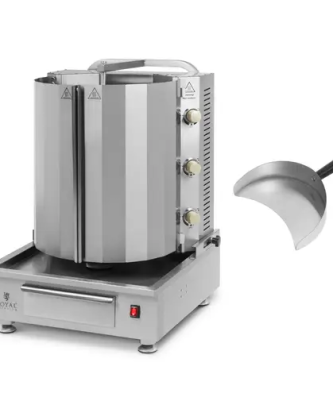 Machine à kebab gaz - pour 40 kg de viande - 3 brûleurs - 12 kW - Royal Catering