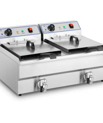 Friteuse électrique — 2 x 16 litres — 400 V