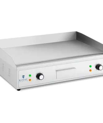 Plancha électrique professionnelle - 727 x 420 mm - Royal Catering - Surface Lisse - 4,400 W
