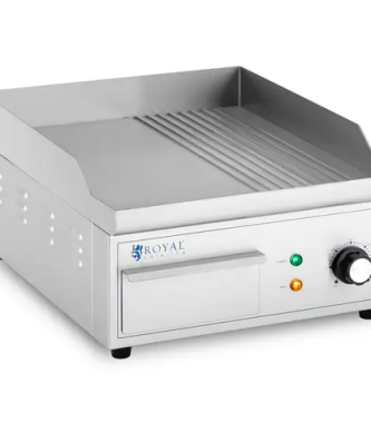 Plancha électrique - 727 x 420 mm - Rainurée + Lisse - 4 400 W