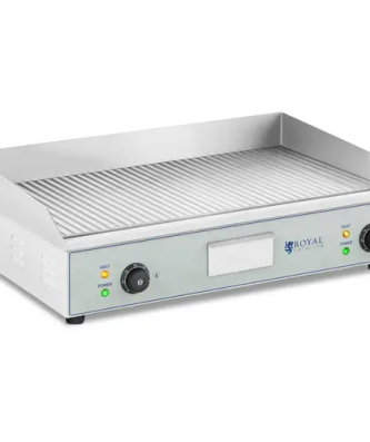 Plancha électrique professionnelle - Double - 400 x 730 mm - Royal Catering - 2 x 2 200 W