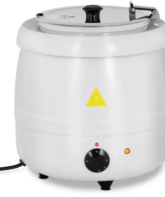 Soupière électrique - 10 l - Acier - Revêtement blanc