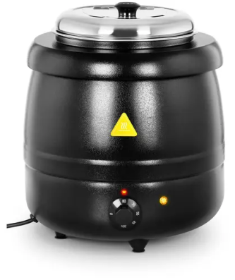 Soupière électrique - 10 l - Acier - Revêtement noir