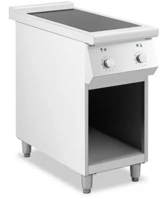 Cuisinière induction - 8 500 W - 2 plaques de cuisson - jusqu'à 260 °C - Inox - Royal Catering