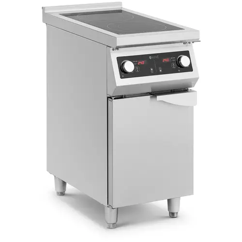 Cuisinière induction - 8500 W - 2 plaques de cuisson - 60 - 240°C - Compartiment de rangement - Royal Catering