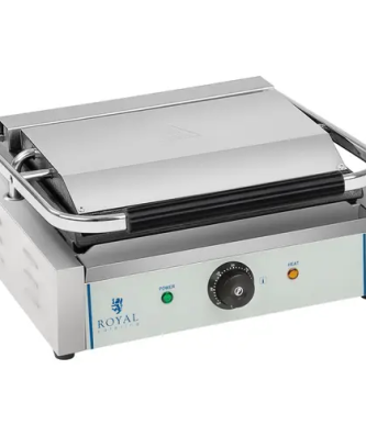 Machine à panini - Plaque supérieure rainurée - 2 200 W