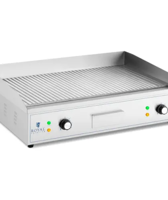 Plancha électrique rainurée - 700 x 400 mm - Royal Catering - 4400 W