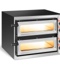 Four à pizza - 2 chambres - 2 x Ø 32 cm - Portes vitrées