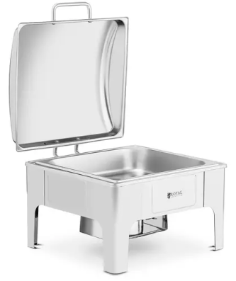 Chafing dish - GN 2/3 - Royal Catering - 5,3 l - 1 bruleur - Forme arrondie