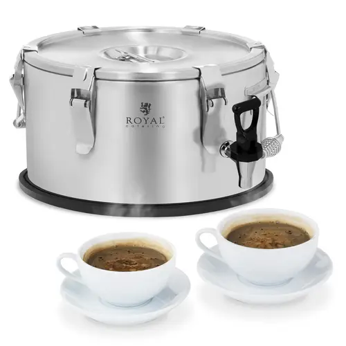 Conteneur isotherme - acier inoxydable - 10 L - avec robinet