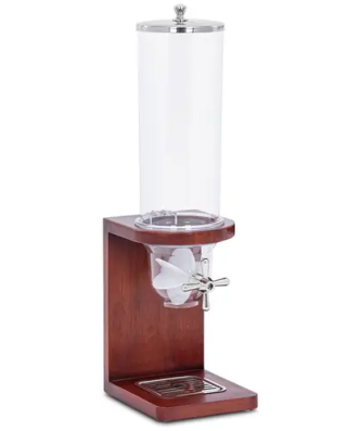 Distributeur de céréales - 3,5 l - acier inoxydable / plastique / bois de hêtre - Royal Catering
