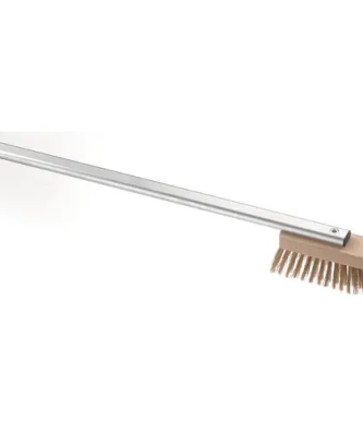 Brosse pour four à pizza - Brosse de 16 x 5 x 4,7 cm - Manche de 120 cm
