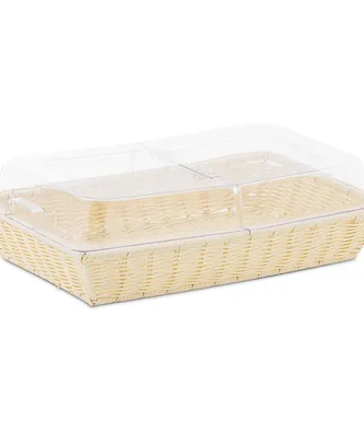 Corbeille à pain - Avec couvercle rabattable - 530 x 328 x 140 mm - Royal Catering