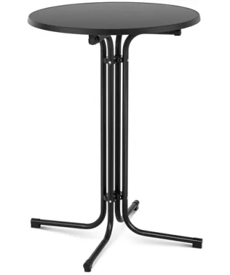 Mange-debout pliable - Ø 80 cm - Noir
