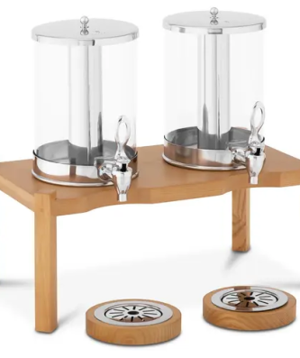 Distributeur de boissons - 2 x 7 l - Dispositifs de refroidissement - Cadre en bois