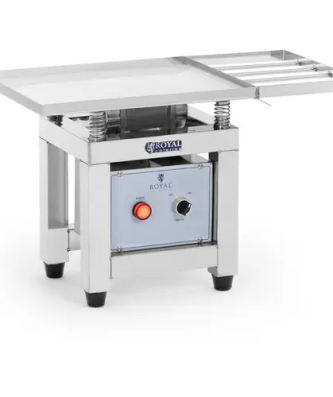 Table vibrante chocolat - acier inoxydable - 45 W - Royal Catering