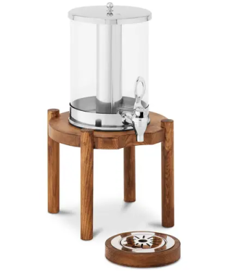 Distributeur de boissons - 7 l - Dispositif de refroidissement - Cadre en bois clair