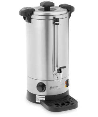 Distributeur d'eau chaude - 9 l - 1500 W - Plateau d'égouttage - Argent