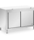 Meuble bas de cuisine - inox - 140 x 70 cm - Capacité de charge 500 kg - incl. Planche à découper - Royal Catering