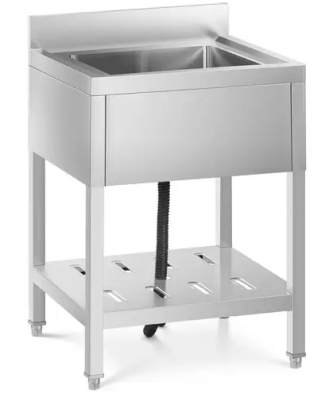 Évier professionnel - 1 bac - Inox - 40 x 40 x 25,5 cm