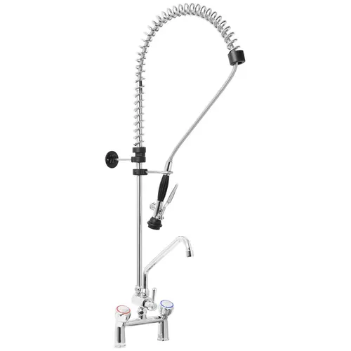 Robinet douchette 2 trous - Flexible de 1000 mm - Bec de 250 mm - Manettes rondes