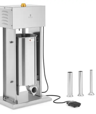 Poussoir à saucisse - 15 L - électrique - avec 4 tubes de remplissage - Royal Catering