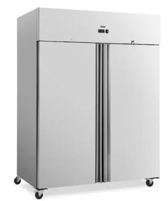 Réfrigérateur professionnel - 1 001 l - inox - 2 Portes - 4 Roulettes - verrouillable - Royal Catering