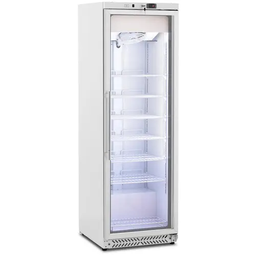 Congélateur armoire - 380 l - Royal Catering - Porte en verre - Blanc - Réfrigérant R290
