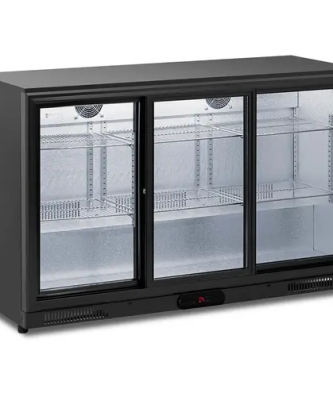 Frigo à boissons - 318 l - Royal Catering - Acier peint par poudrage, noir