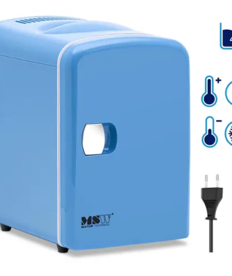 Glacière thermoélectrique - 12 V / 230 V - 2 en 1 avec fonction de maintien au chaud - 4 L - Bleu