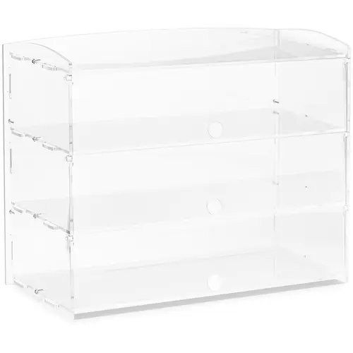 Vitrine d'exposition - Acrylique - 3 étagères - Royal Catering