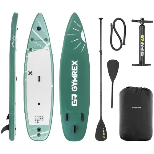 Stand up paddle gonflable - 125 kg - bleu - double chambre - 329 x 78 x 38.5 cm