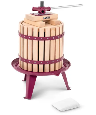 Pressoir manuel en bois - 12 l - Cales, sellette et étamine