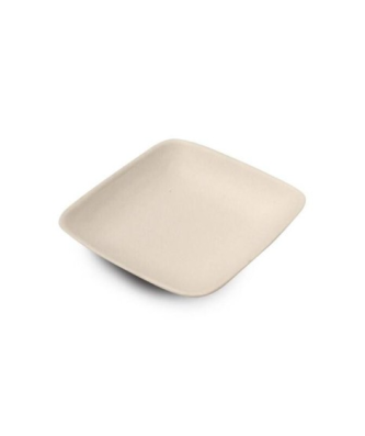Mini assiette carrée bagasse 6,6 x 6,6 cm - par 50