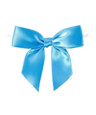 Noeud satin bleu island - par 100