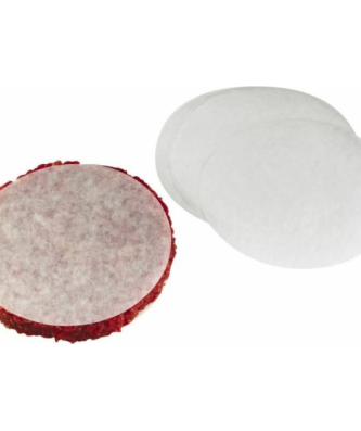 Papier paraffiné rond pour steaks hachés 13 cm - par 2000