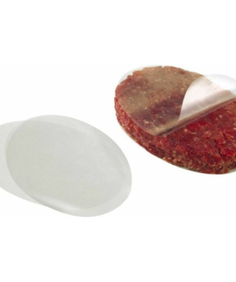 Papier steak haché ovale cellophane 8 x 11 cm - par 1000